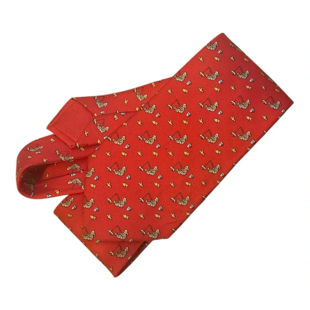 HERMÈS silk tie